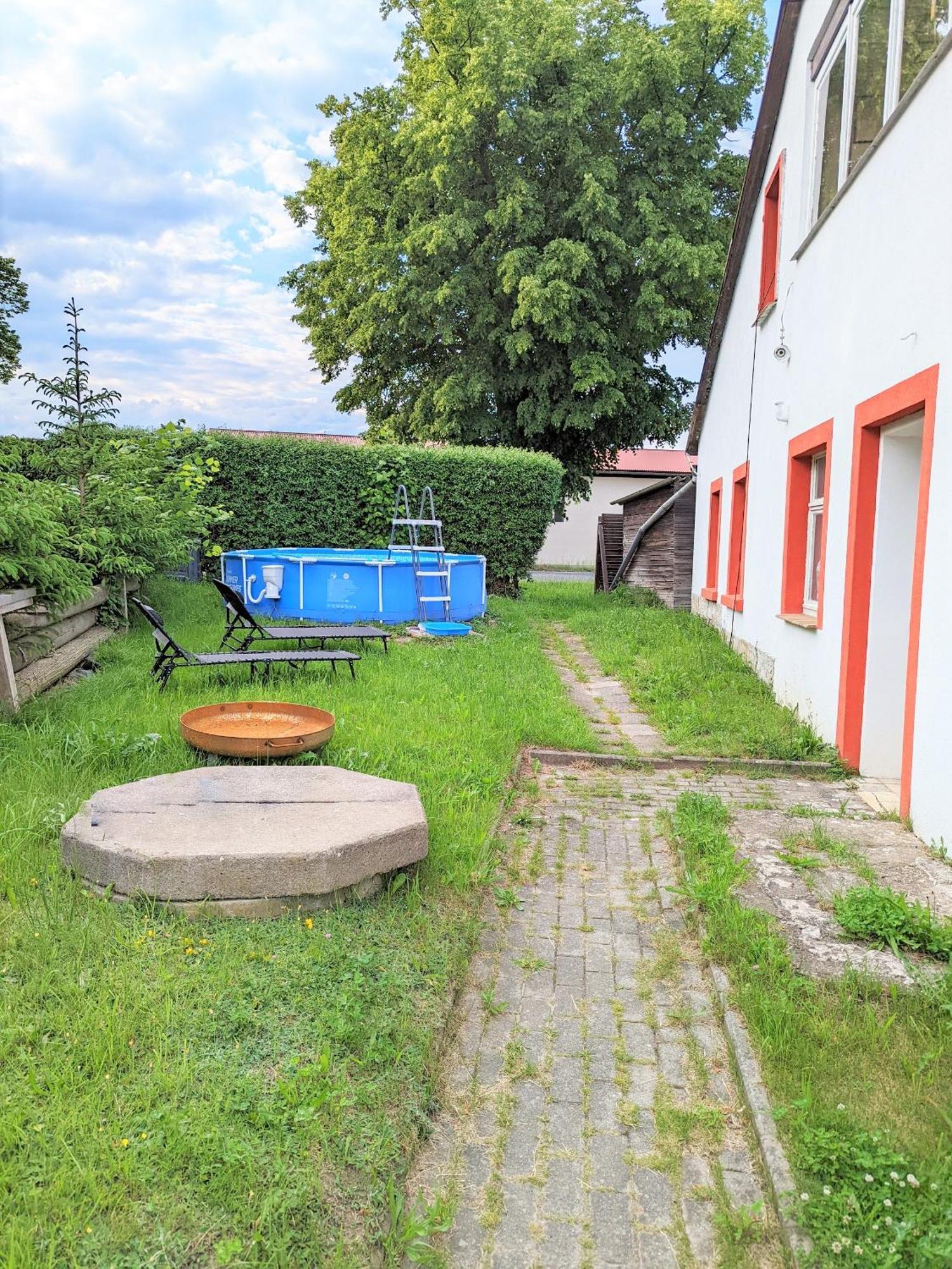 W4 - Urlaubsmagie- Pool, Terrasse, Barbecue Lägenhet Lichtenhain  Exteriör bild